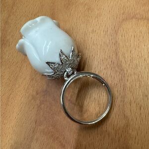 Morganne Bello White Agate Diamond Ring